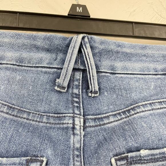 Good American Good Waist High Rise Skinny Jeans Womens 4 Raw Hem Blue Denim - Picture 7 of 13